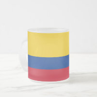 Mattierte kleine Tasse mit kolumbianischer Flagge