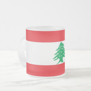 Mattierte kleine Tasse mit libanesischer Flagge