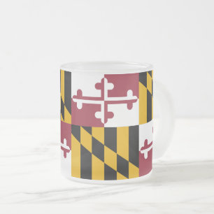 Mattierte kleine Tasse mit Maryland-Fahne