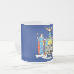 Mattierte kleine Tasse mit New Yorker Flagge