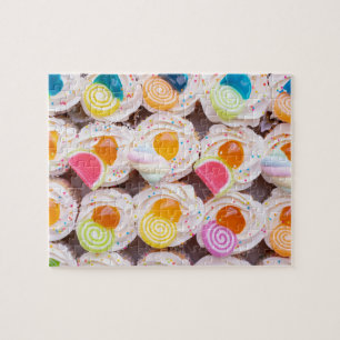 Mattierte Kuchen mit Sprinklen und Dekorationen Puzzle