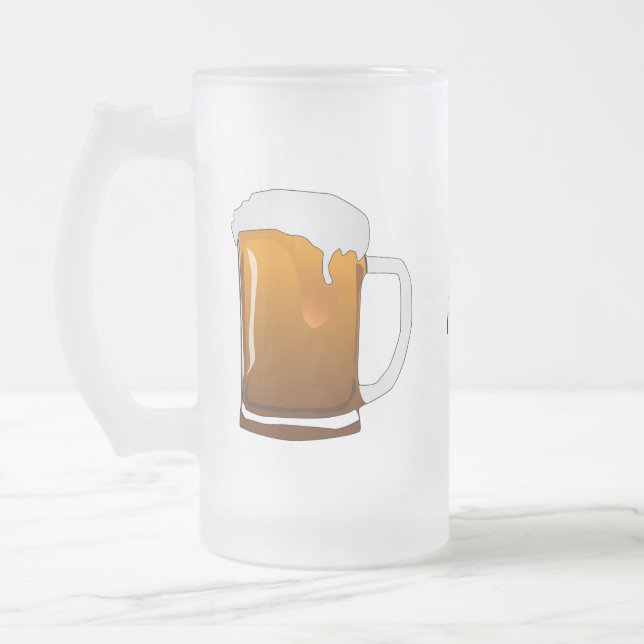 Mattierte kundengerechte Bier-Tasse Mattglas Bierglas (Links)