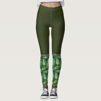 Mattierte Monstera-Leggings Leggings
