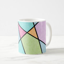 Mattierte Pastellfarben Abstrakt Geometric Kaffeetasse