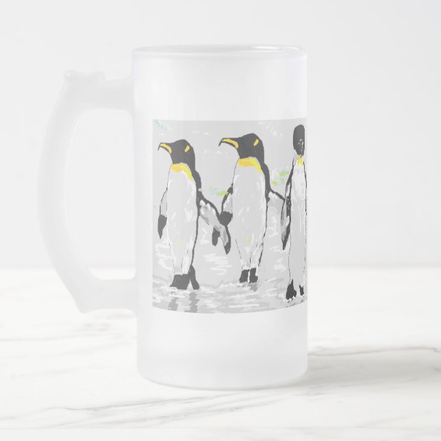Mattierte Pinguine Tasse (Links)