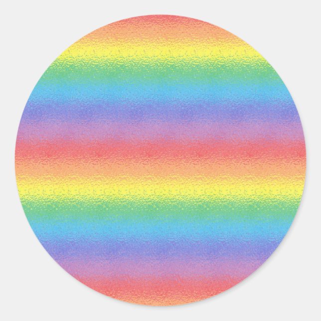 Mattierte Regenbogenkleber Runder Aufkleber (Vorderseite)