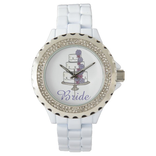 Mattierte Rose Rose Hochzeit Bride Bridal Uhr (Vorderseite)