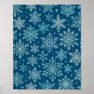 Mattierte Schneeflocke Poster