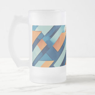 Mattierte Tasse 16 oz - Minimalistisch geometrisch