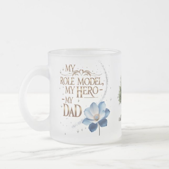 Mattierte Tasse aus Glas (Links)