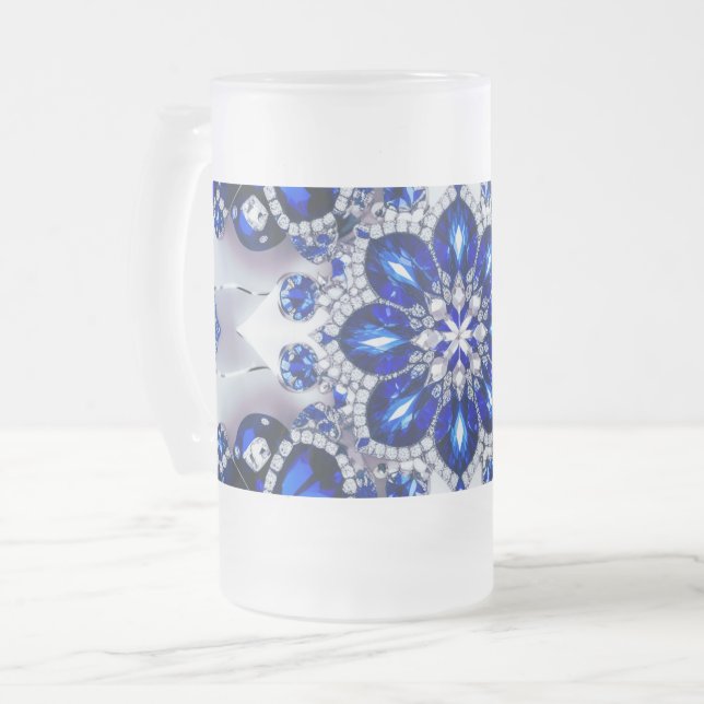 Mattierte Tasse aus Glas (Vorderseite Links)