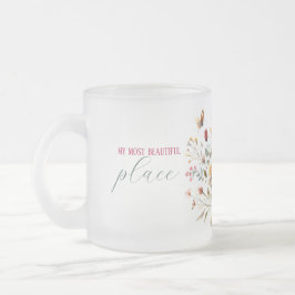 Mattierte Tasse aus Glas MEIN SCHÖNSTE PLATZ Var01