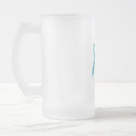 Mattierte Tasse aus Glas mit Abstraktem Swirl-Desi