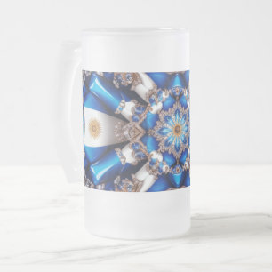 Mattierte Tasse aus Glas mit argentinischer Farbge