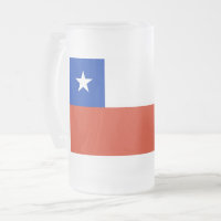 Mattierte Tasse aus Glas mit Chile