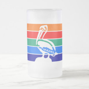 Mattierte Tasse aus Glas mit der Fahne St. Petersb