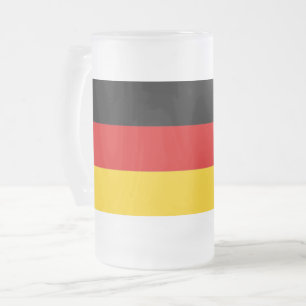 Mattierte Tasse aus Glas mit der Flagge Deutschlan