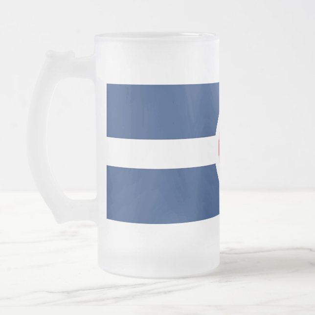 Mattierte Tasse aus Glas mit der Flagge Indianapol (Links)