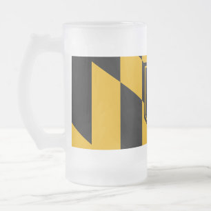Mattierte Tasse aus Glas mit der Flagge von Baltim