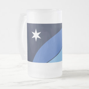 Mattierte Tasse aus Glas mit der Flagge von Columb