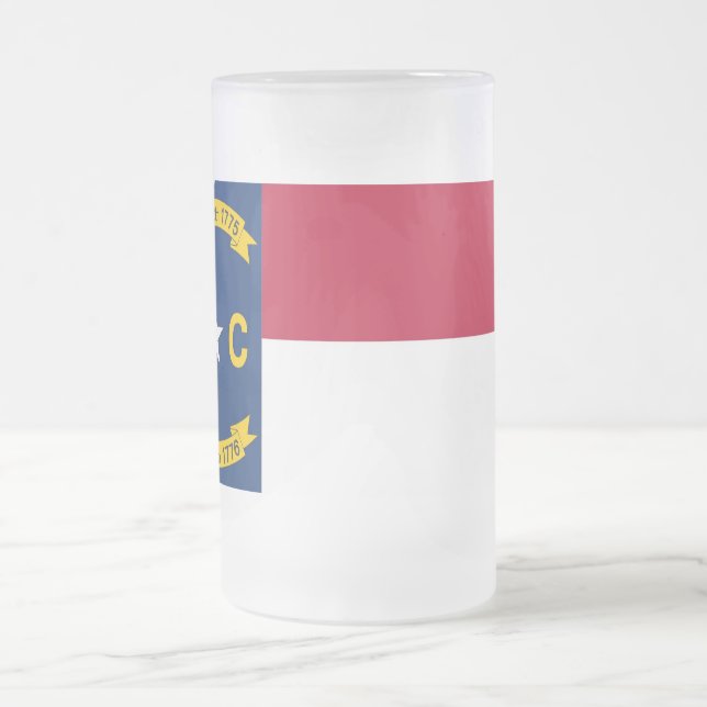 Mattierte Tasse aus Glas mit der Flagge von North  (Mittel)