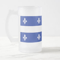 Mattierte Tasse aus Glas mit der Flagge von Quebec