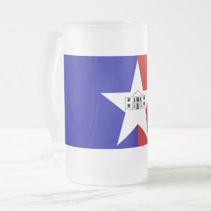 Mattierte Tasse aus Glas mit der Flagge von San An