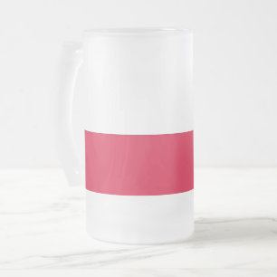 Mattierte Tasse aus Glas mit polnischer Flagge