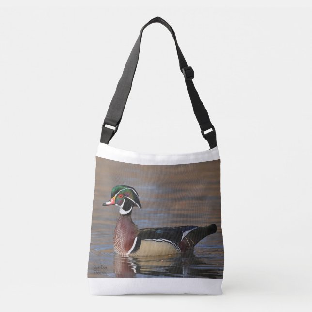 Mattierte Tasse aus Male Wood Duck Tragetaschen Mit Langen Trägern (Vorderseite)