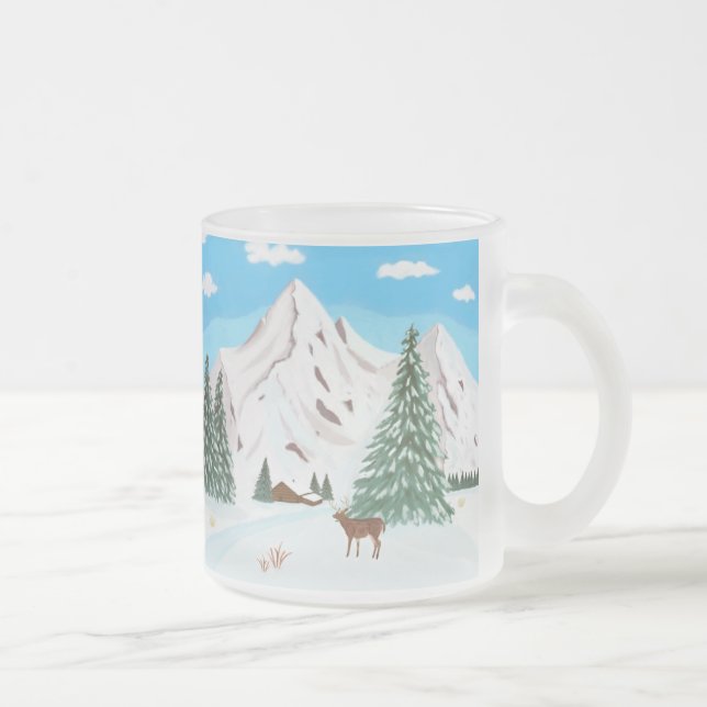 Mattierte Tasse aus Schneeberg (Rechts)