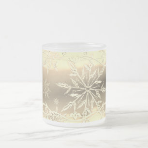 Mattierte Tasse der Goldschneeflocke