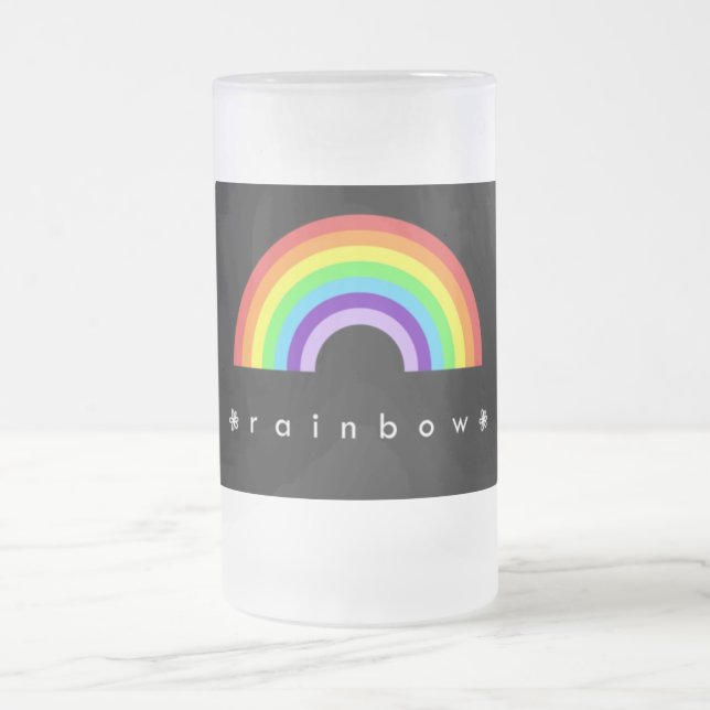 Mattierte Tasse des Regenbogens (Mittel)