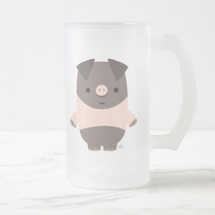 Mattierte Tasse des starken Cartoon-Schweins