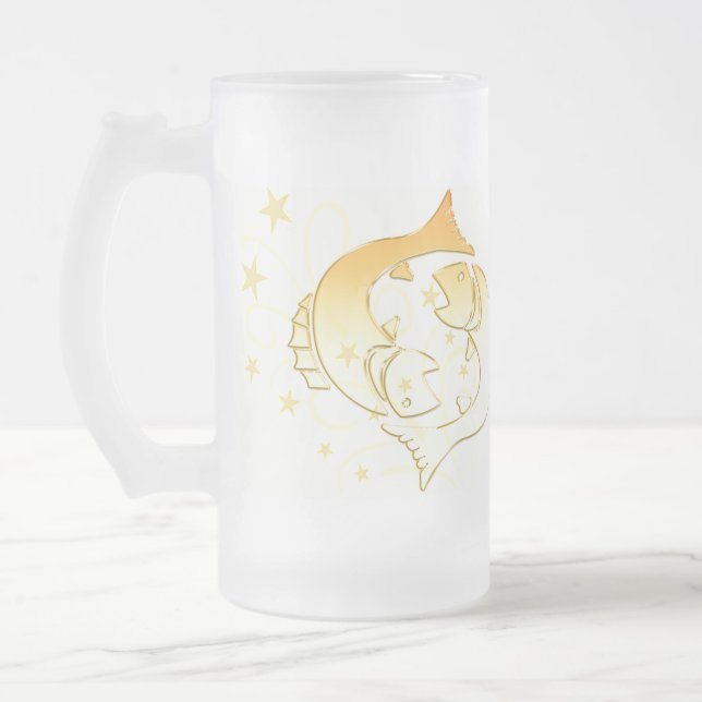 Mattierte Tasse Fische (Links)