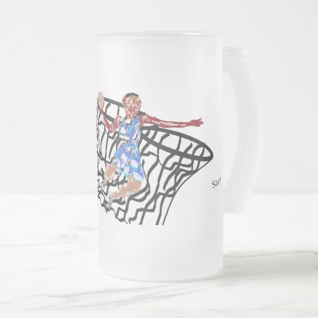 Mattierte Tasse: Fliegenhoch Mattglas Bierglas (VorderseiteRechts)