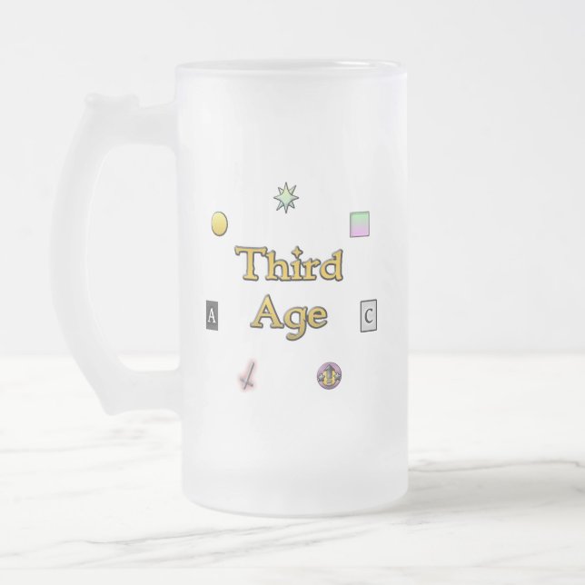 Mattierte Tasse im dritten Alter (Links)