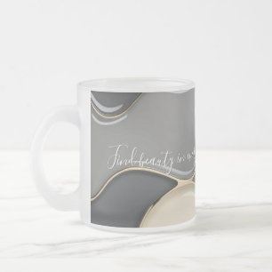 Mattierte Tasse in stilvoller Grafik