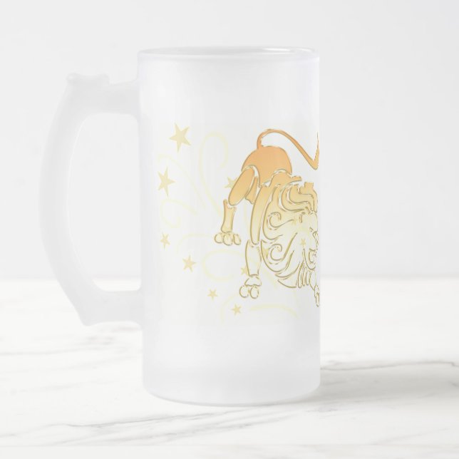 Mattierte Tasse Löwen (Links)