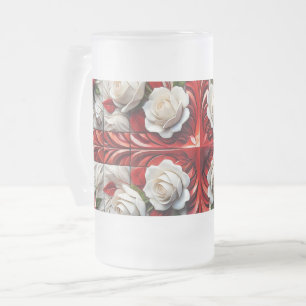 Mattierte Tasse mit englischer Rose