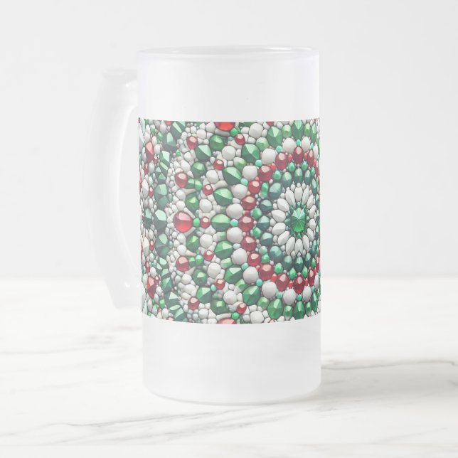 Mattierte Tasse mit italienischem Farbdesign (Vorderseite Links)