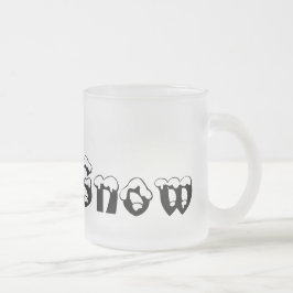 Mattierte Tasse mit Schnee