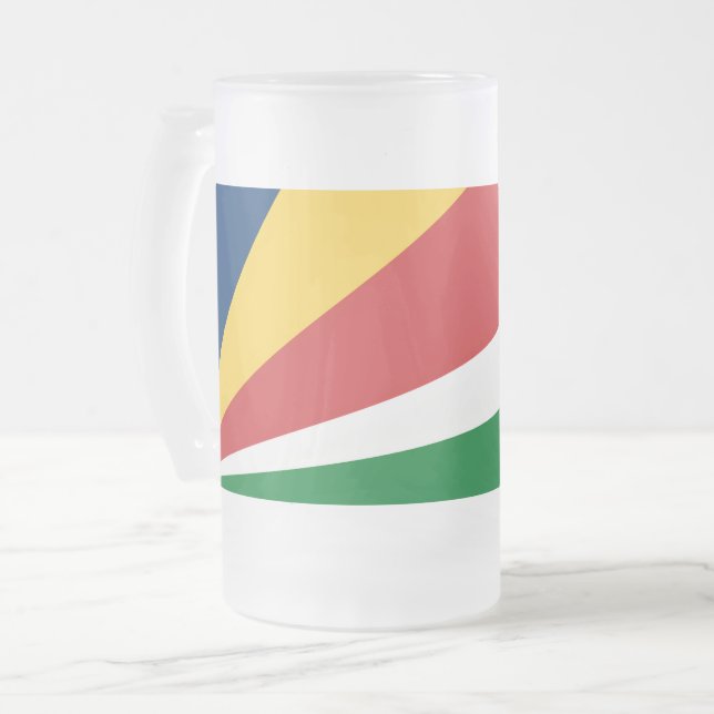 Mattierte Tasse mit Seychelles Colors (Vorderseite Links)