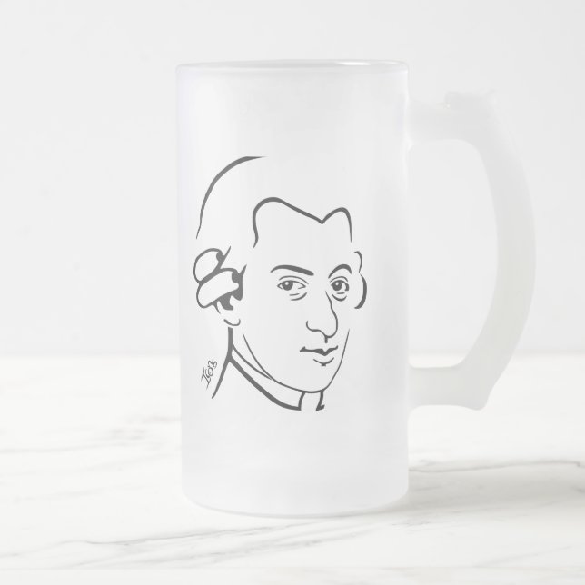 Mattierte Tasse Mozart (Rechts)