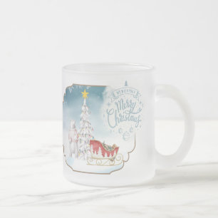 Mattierte Tasse Polar Bear und Sleigh