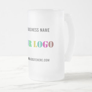 Mattierte Tasse von Glass-Bier mit Firmenlogo