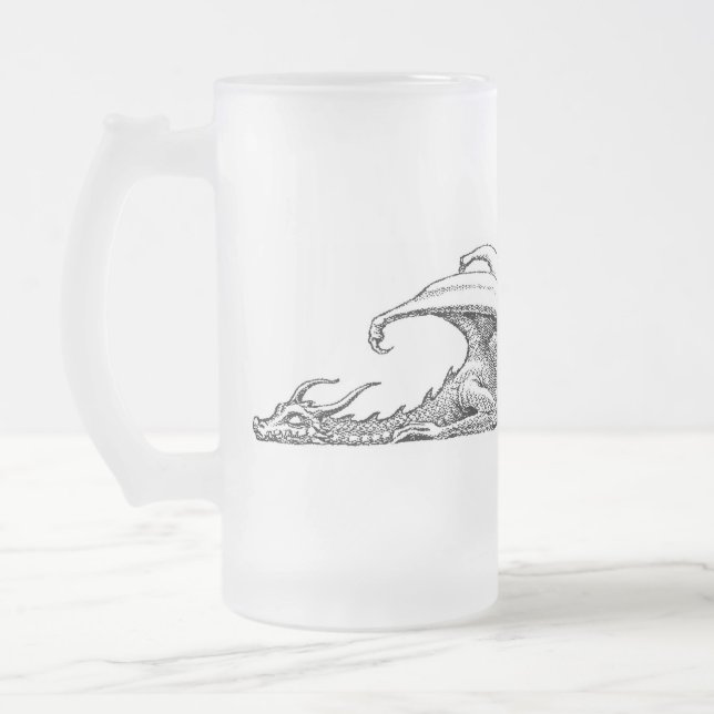 Mattierte Tasse von Schlafdrachen (Links)