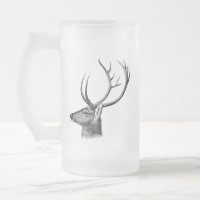 Mattierte Tasse von Vintagem Hirschkopf