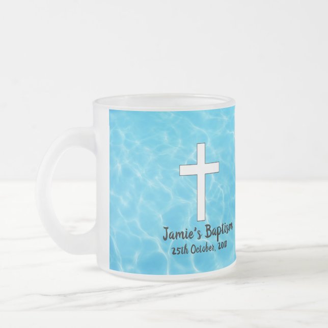Mattierte Taufe Mattglastasse (Links)