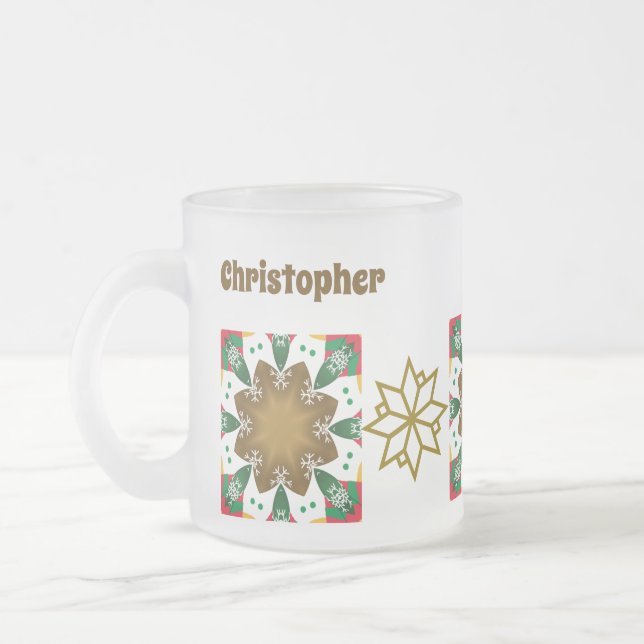Mattierte Weihnachts-Tasse Feiertag Cheer Tasse 🎄 (Links)