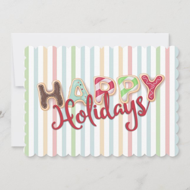 Mattierte Weihnachtskekse aus der Kartenküche Feiertagskarte (Vorderseite)